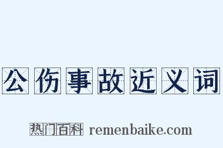 公伤事故近义词是什么意思的图片